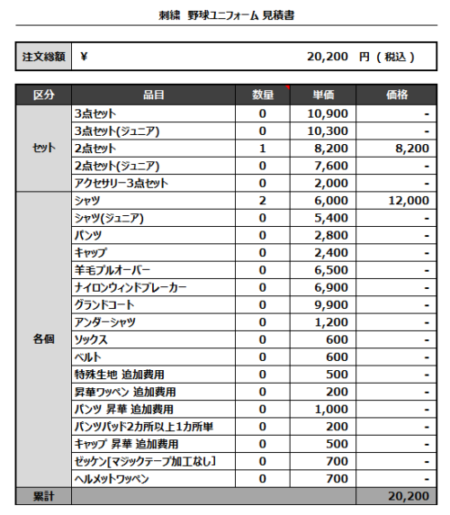 230228_TOKOROZAWA MARINERS_追加見積書