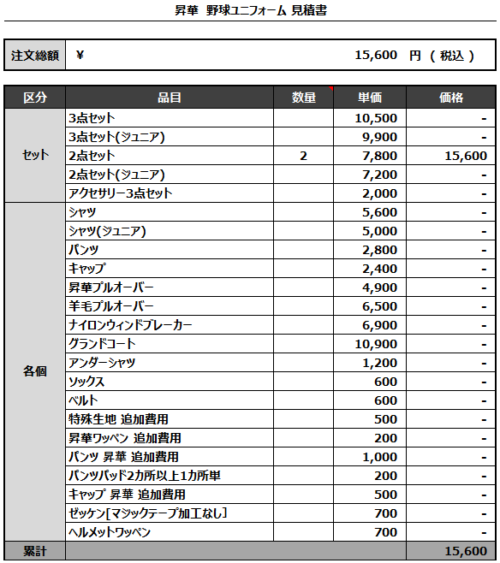 230307_Fukuoka Lions_追加見積書
