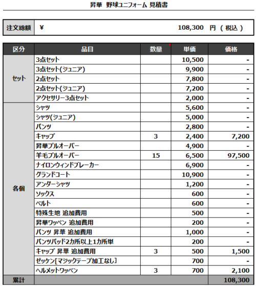 230310_Fukushima Impact_追加/羊毛プルオーバー見積書