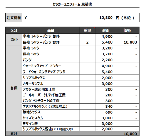 230308_VIIFC_1-1追加_1-2追加_サッカー見積書(追加分)