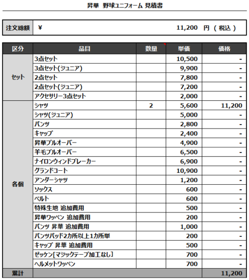 230306_Yokohama Dodgers_追加見積書