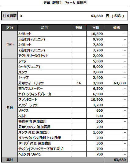 230414_KADOGAWA_昇華サマーTシャツ追加見積書