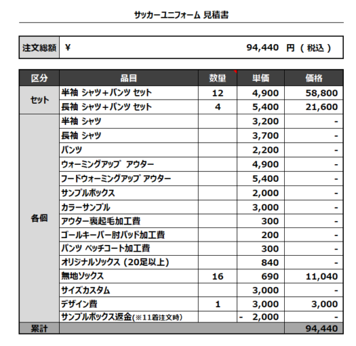 230522_F.Jugol 1st_2nd_GK1st_GK2nd_サッカー見積書