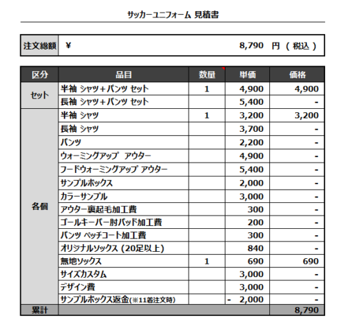 230502_ISHIKAWA-O50 1ST_2ND_サッカー追加見積書