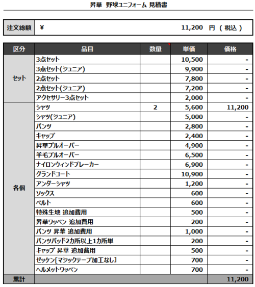 230502_RUINS 1st_追加見積書