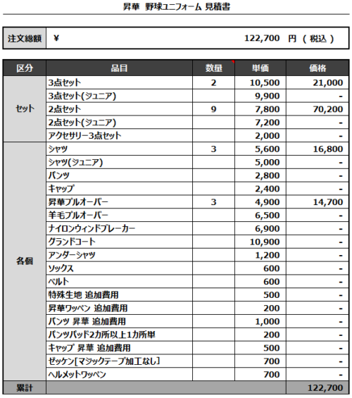 230607_Elegants_ユニフォーム/昇華プルオーバー見積書