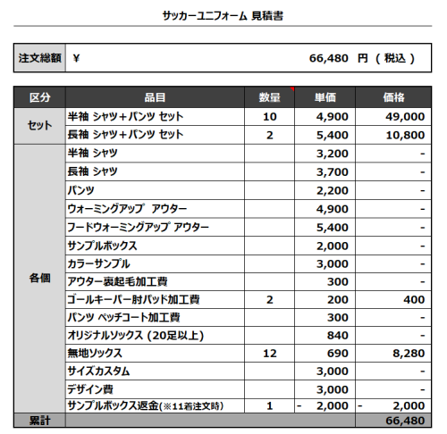 230821_bullet train 1st_GK_サッカー見積書