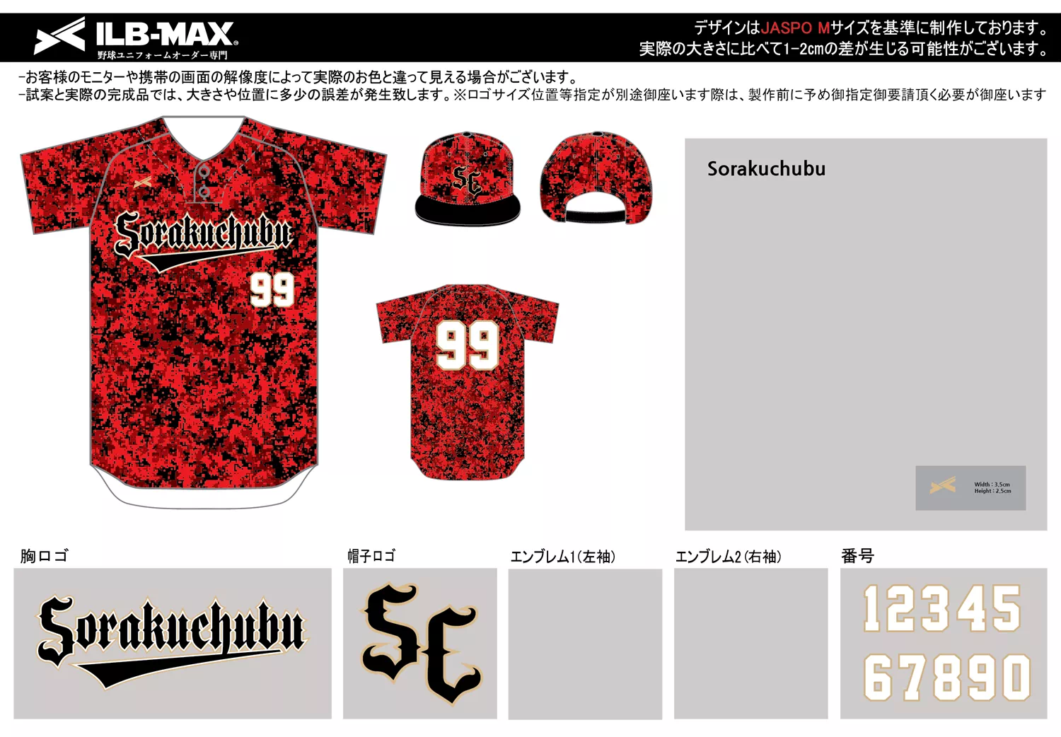 野球 ユニフォーム デザイン_Sorakuchubu