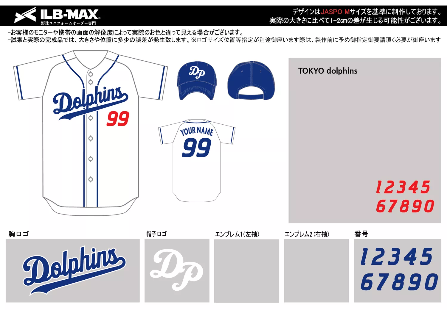 野球 ユニフォーム デザイン_TOKYO dolphins