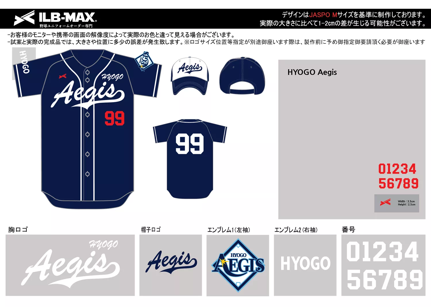 野球 ユニフォーム デザイン_HYOGO Aegis