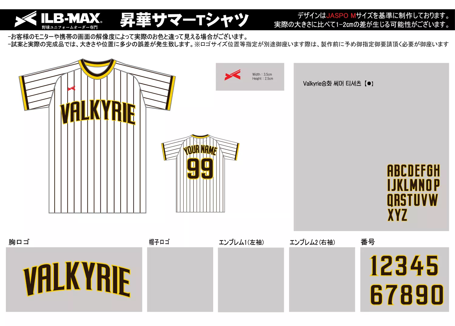 野球 ユニフォーム デザイン_Valkyrie