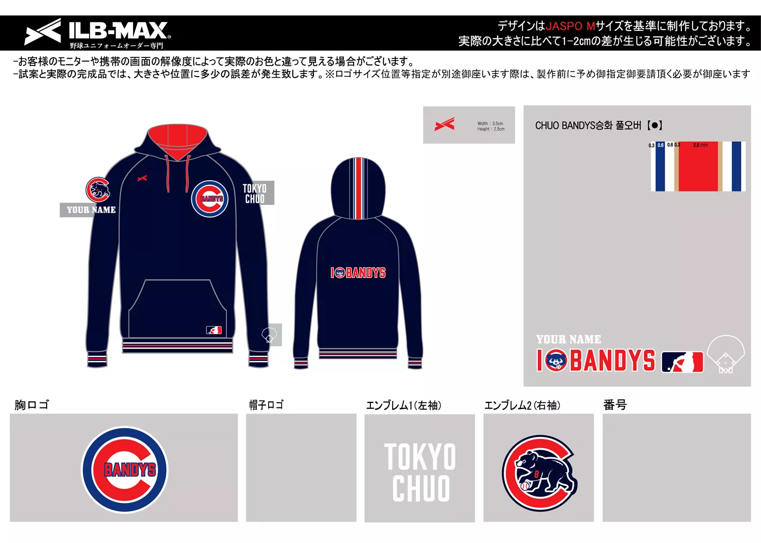 野球 ユニフォーム デザイン_CHUO BANDYS