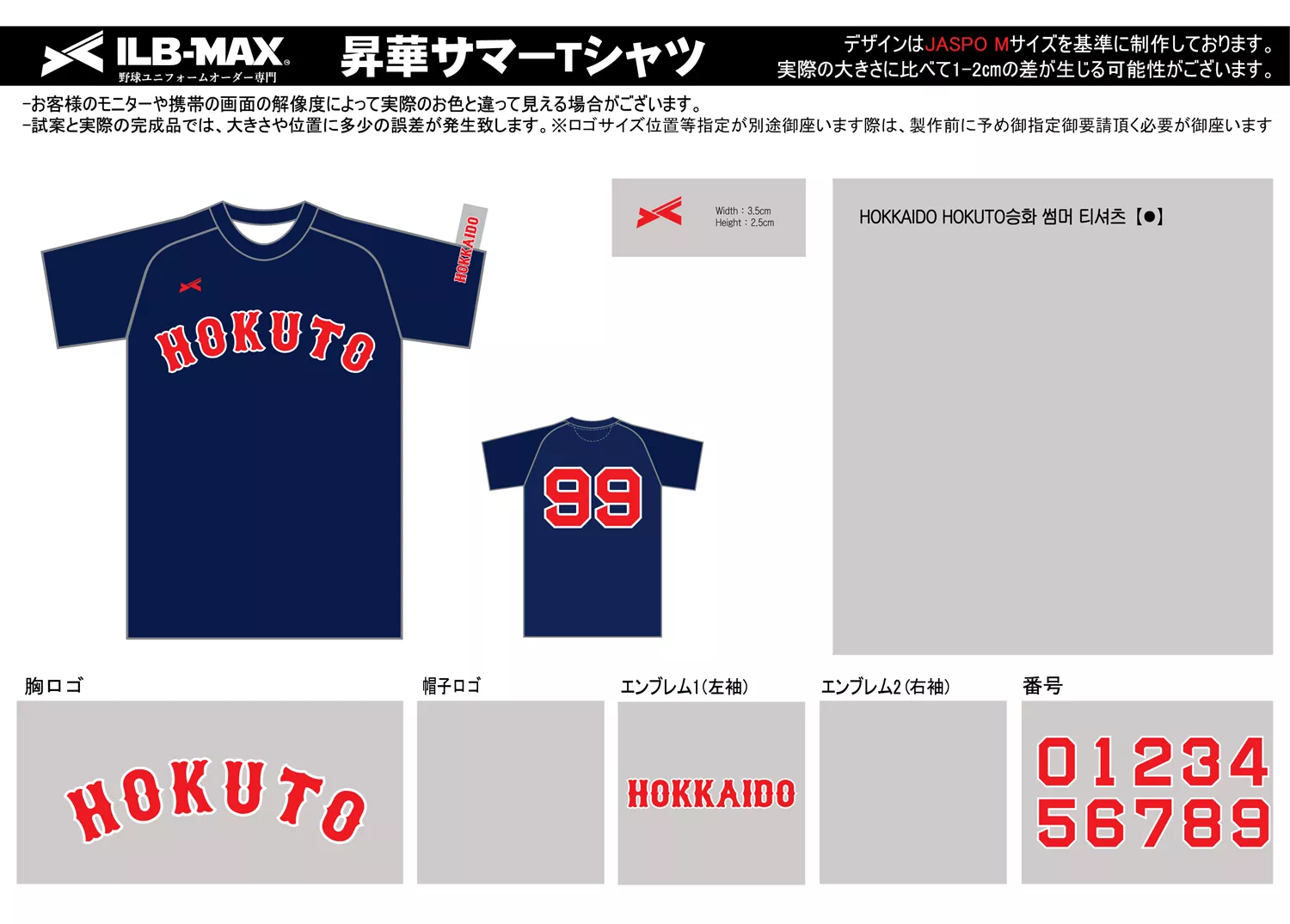野球 ユニフォーム デザイン_HOKKAIDO HOKUTO