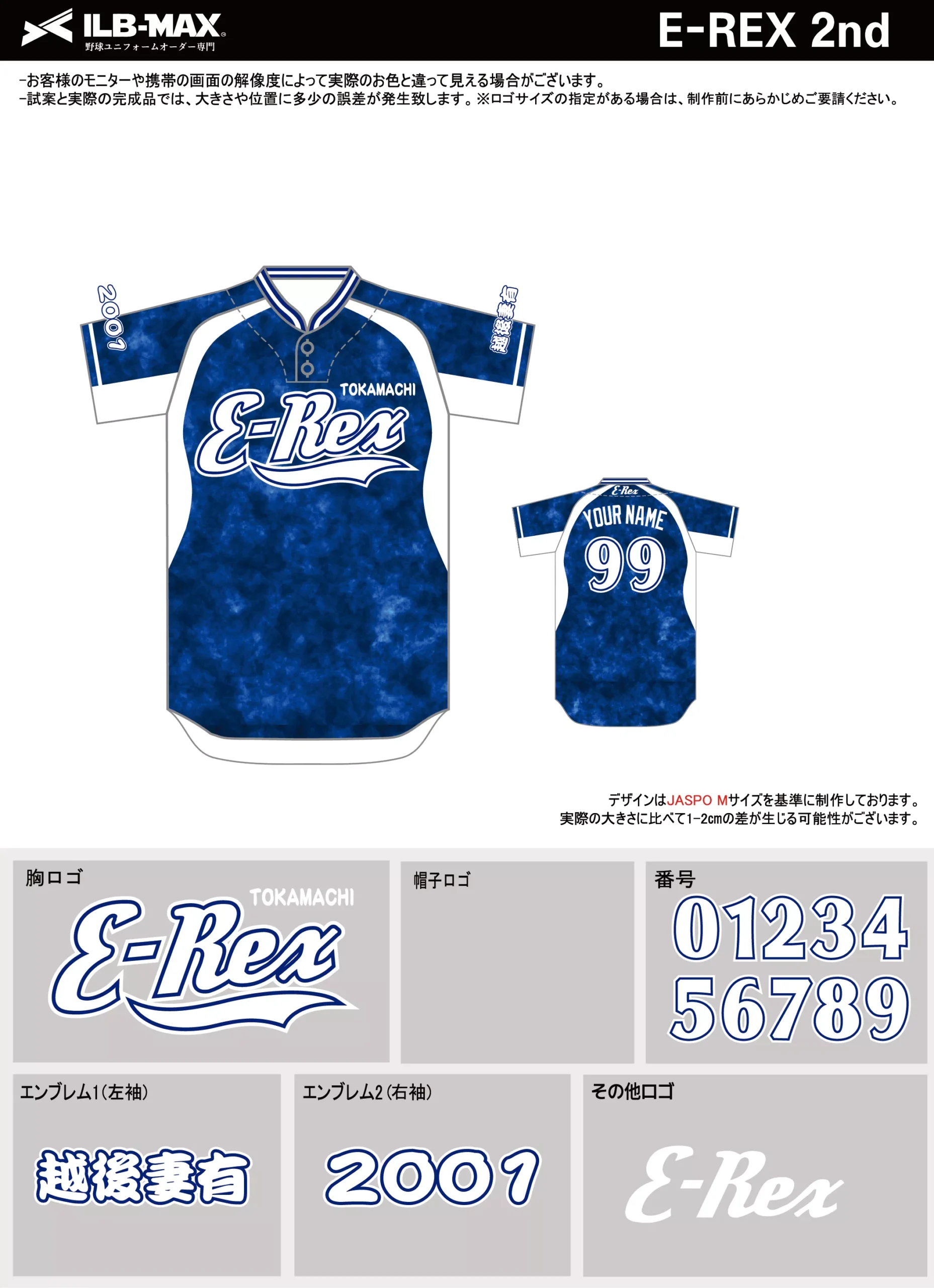 野球 ユニフォーム デザイン_E-REX 2nd.webp