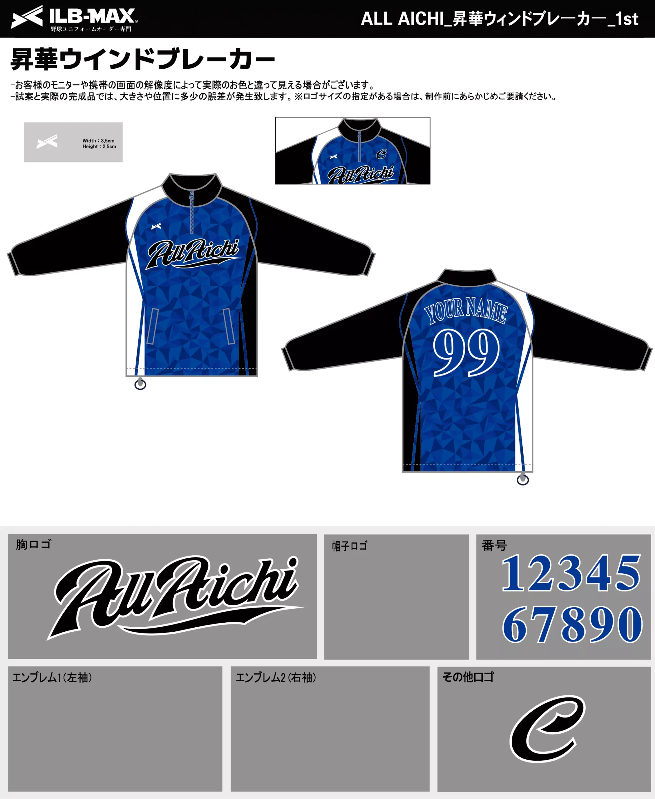 野球 ユニフォーム デザイン_ALL AICHI_1st_WB.webp