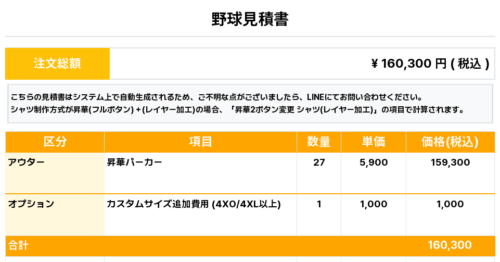 251205_WASEDA softball_昇華パーカー1st 新規_昇華パーカー2nd新規_野球見積書