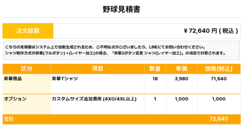 251230_IKEJIRI LUCKYS_昇華Tシャツ1st新規_野球見積書