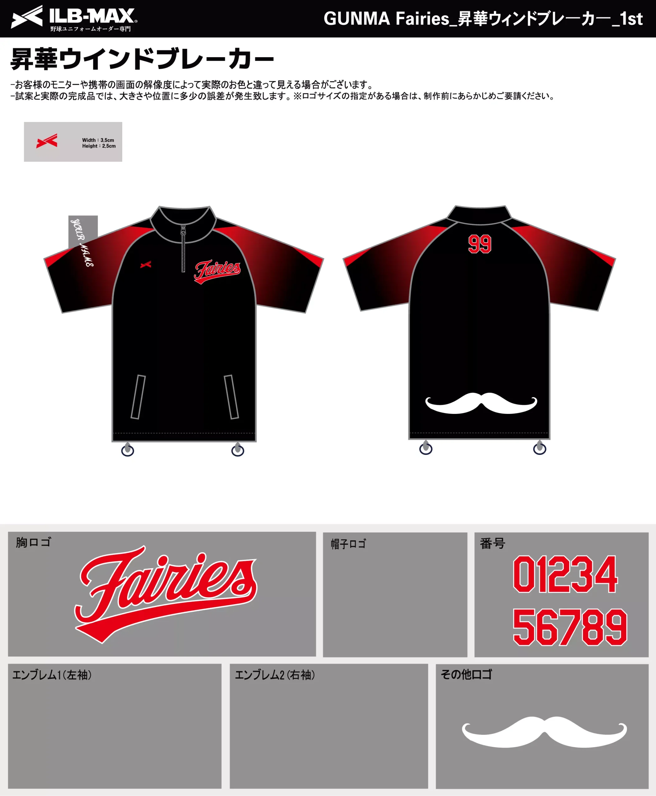 野球 ユニフォーム デザイン_GUNMA Fairies_1st_WB.webp