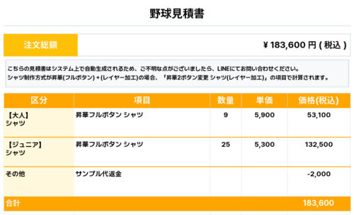 260220_SHIROISHI Jr Phoenix_ユニフォーム1st新規_野球見積書