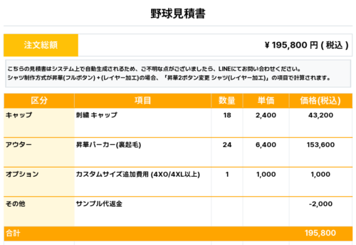 260312_Mabashi Baseball Club_昇華パーカー1st新規_昇華パーカー2nd新規_キャップ1st新規_キャップ2nd新規_野球見積書