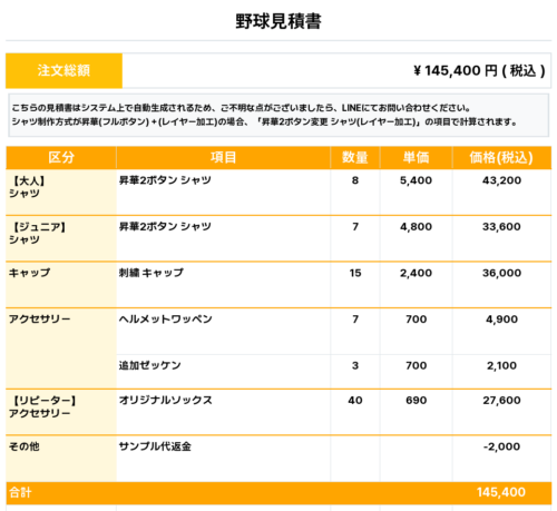 260402_Onejime soft ball_ユニフォーム1st新規_オリジナルソックス1st新規_野球見積書