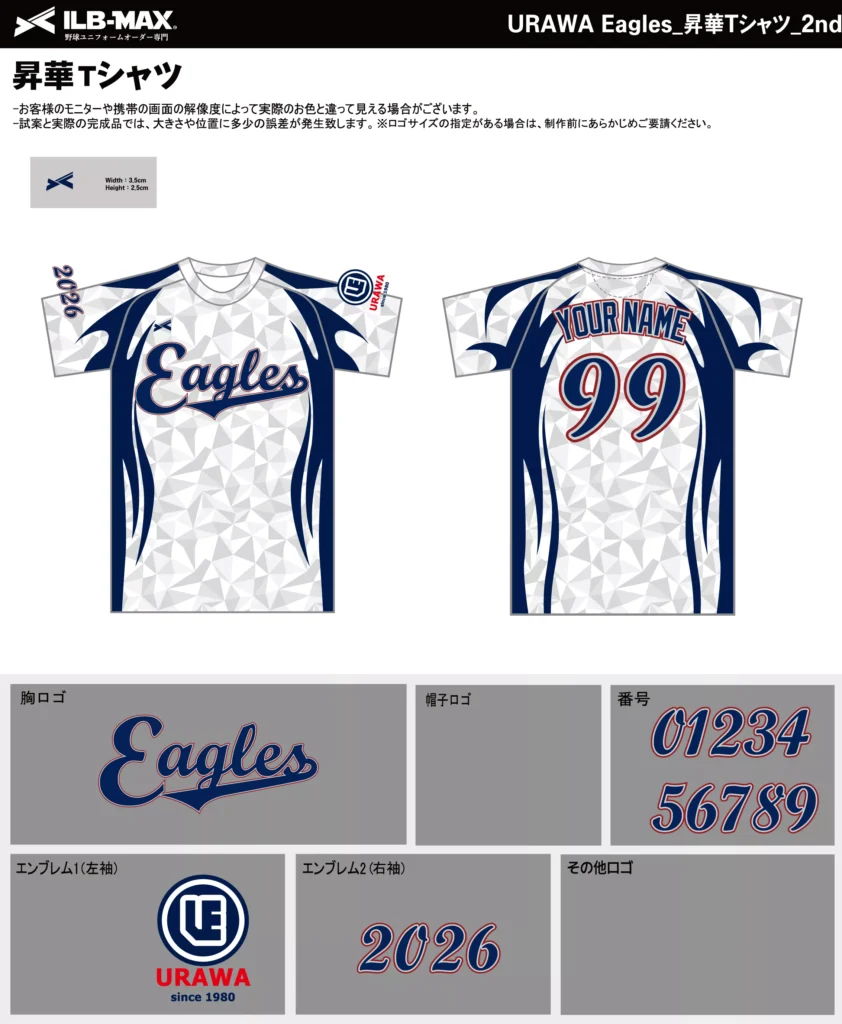 野球 ユニフォーム デザイン_URAWA Eagles_2nd_ST.webp