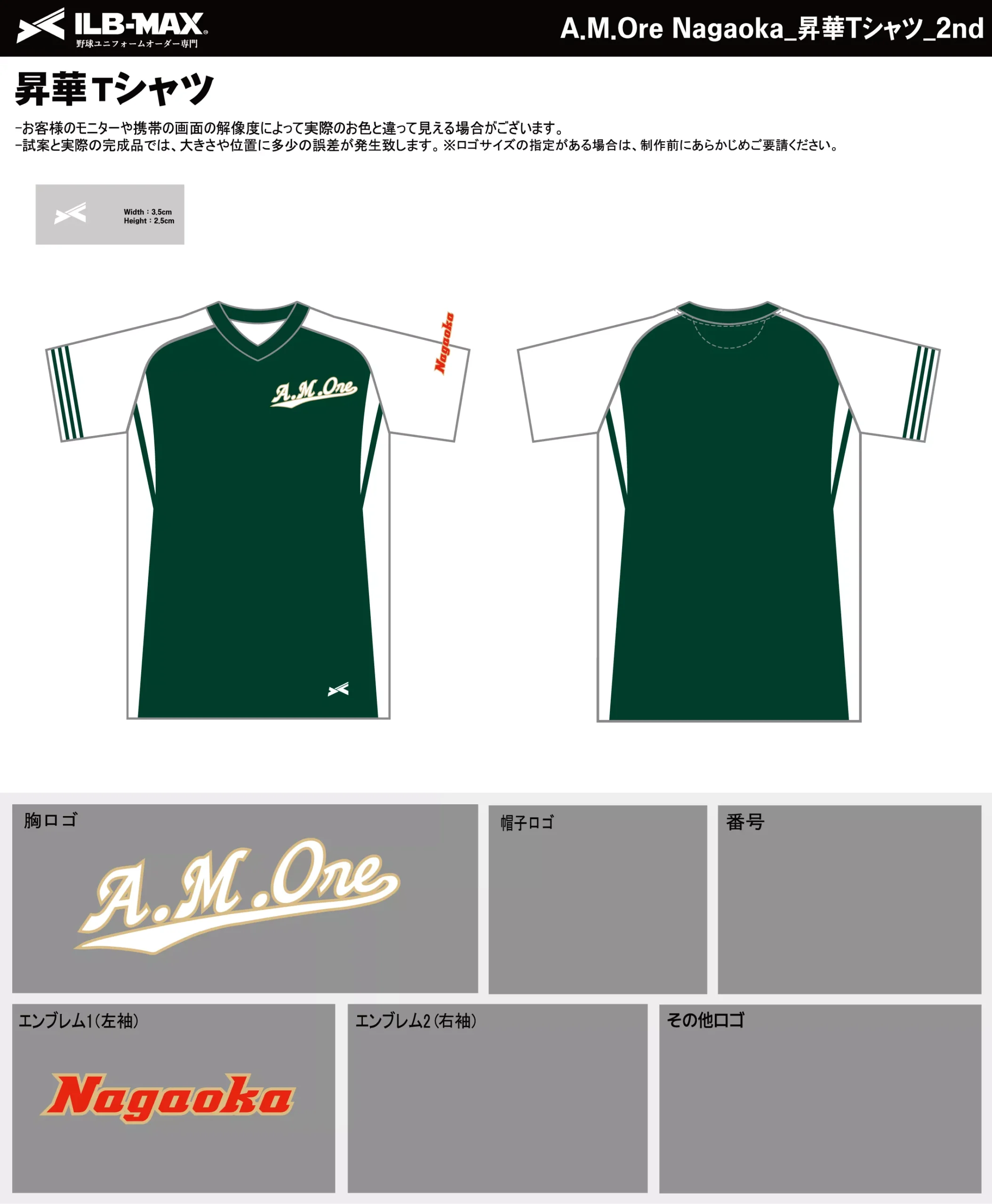 野球 ユニフォーム デザイン_A.M.Ore Nagaoka_2nd_ST.webp