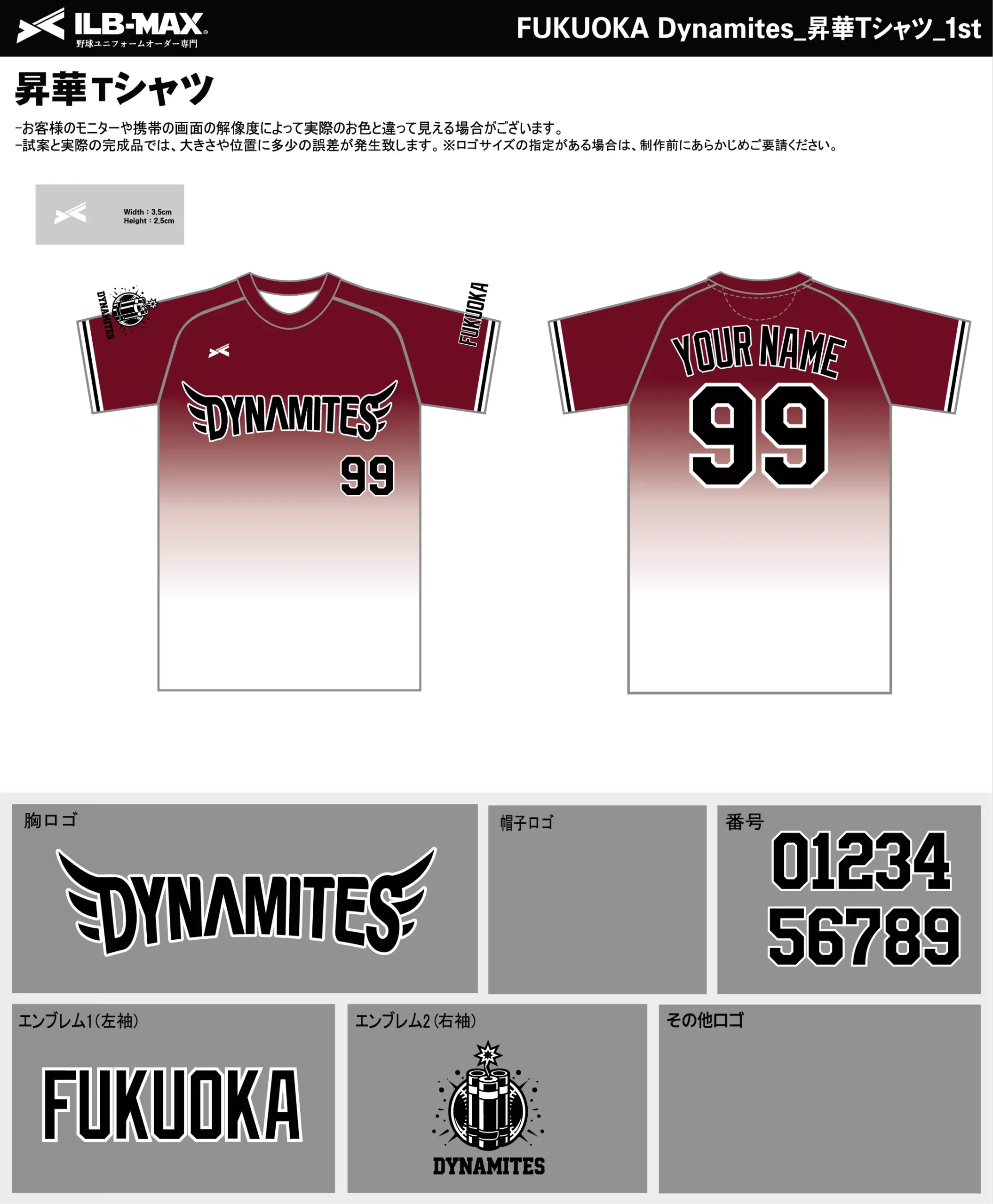 野球 ユニフォーム デザイン_FUKUOKA Dynamites_1st_ST.webp