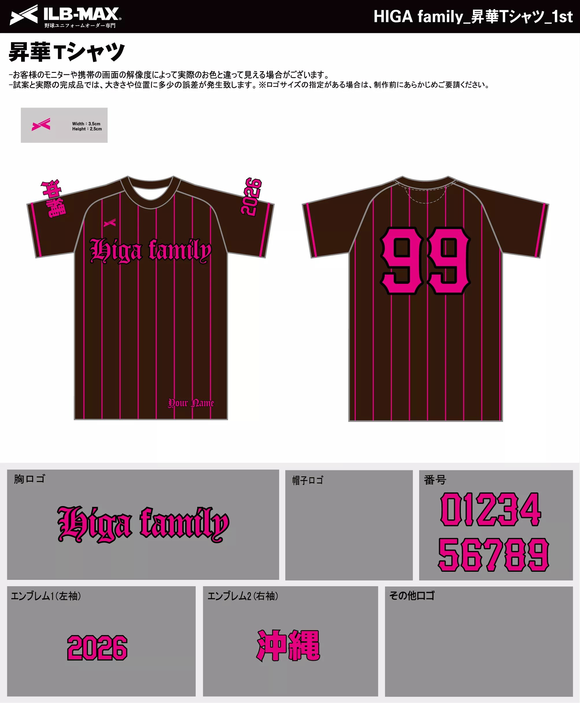 野球 ユニフォーム デザイン_HIGA family_1st_ST.webp