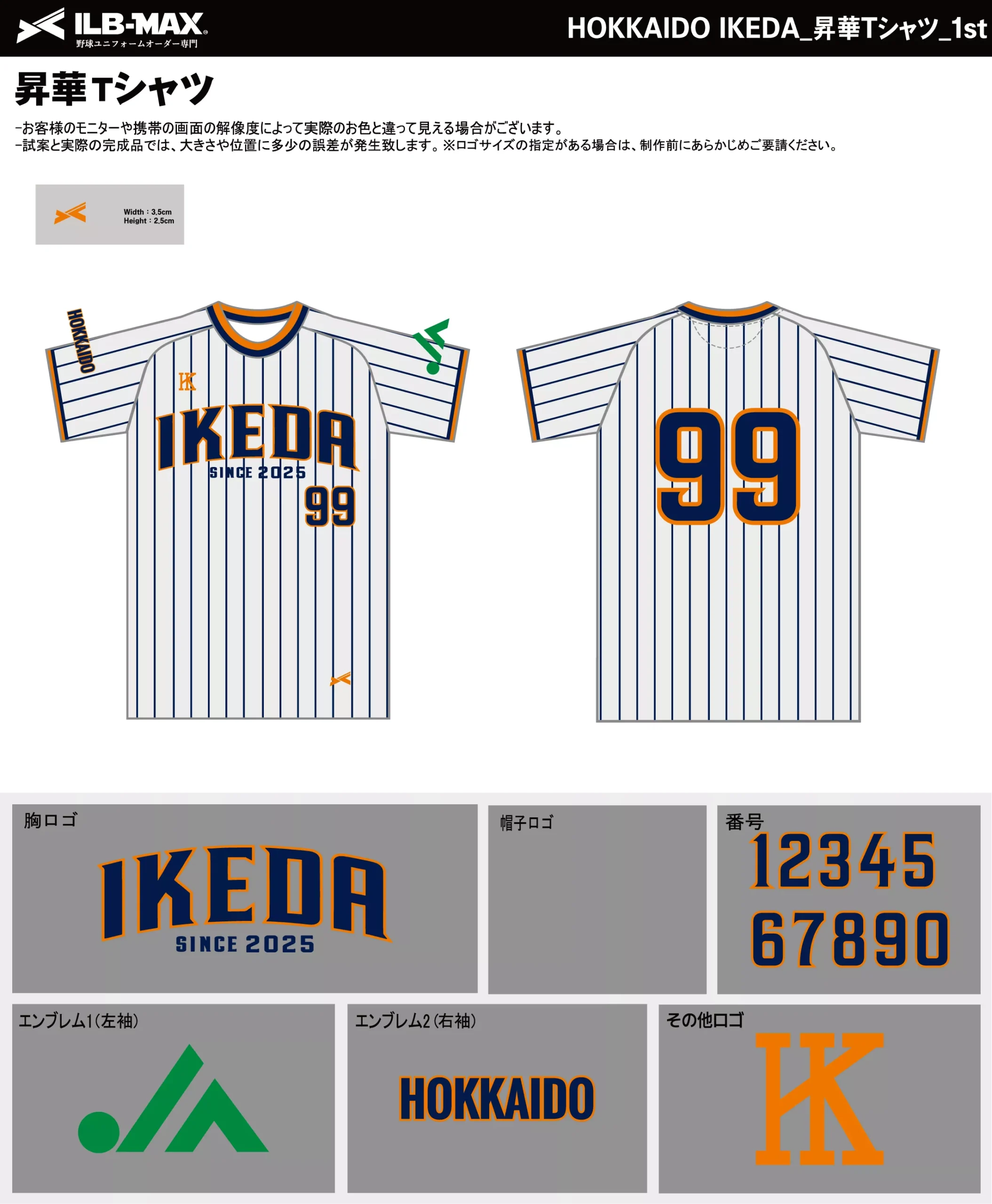 野球 ユニフォーム デザイン_HOKKAIDO IKEDA_1st_ST.webp