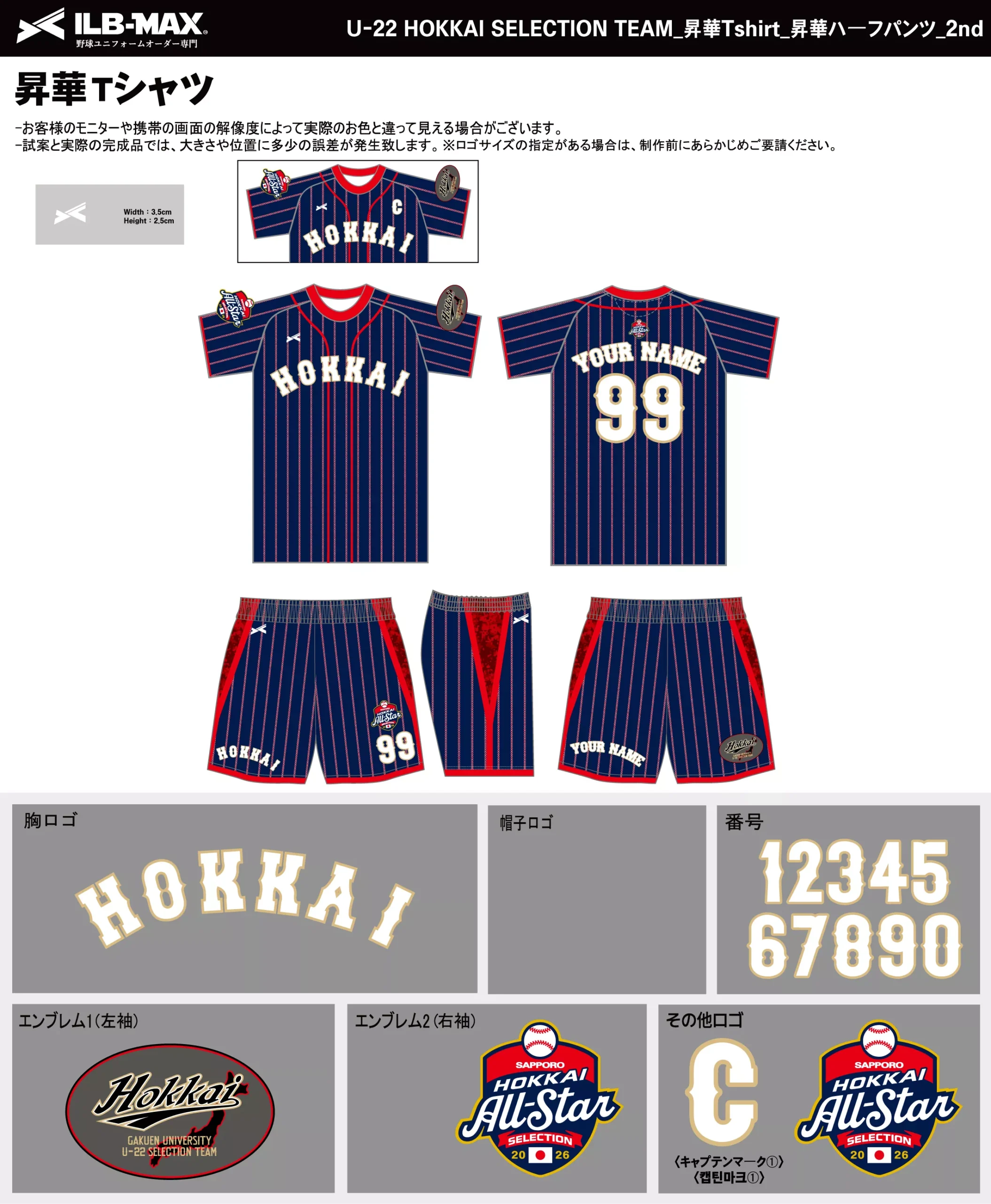 野球 ユニフォーム デザイン_U-22 HOKKAI SELECTION TEAM_2nd_HP.webp