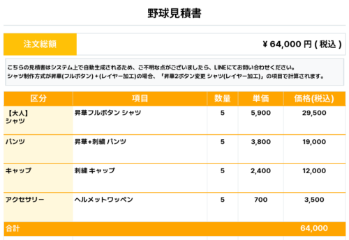 260604_TOTTORI VIP_ユニフォーム1st追加_野球見積書