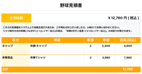 260616_Yamaguchi Monkeys_昇華Tシャツ1st追加_キャップ1st追加_野球見積書
